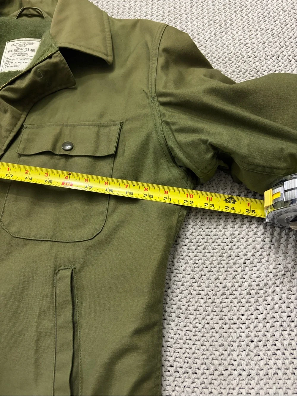 Vanderbilt Shirt Co. Vintage Permeable Military Jacket OG 107 Olive M 38-40